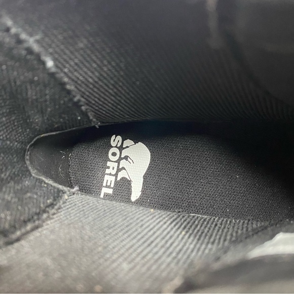 New! Sorel Hi Line Black Nubuck Chelsea Heeled Bootie 9 1/2 - Picture 12 of 14